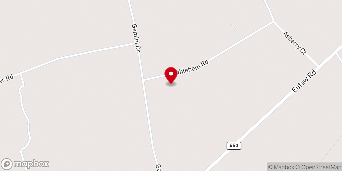 Map showing location of Bethlehem Church