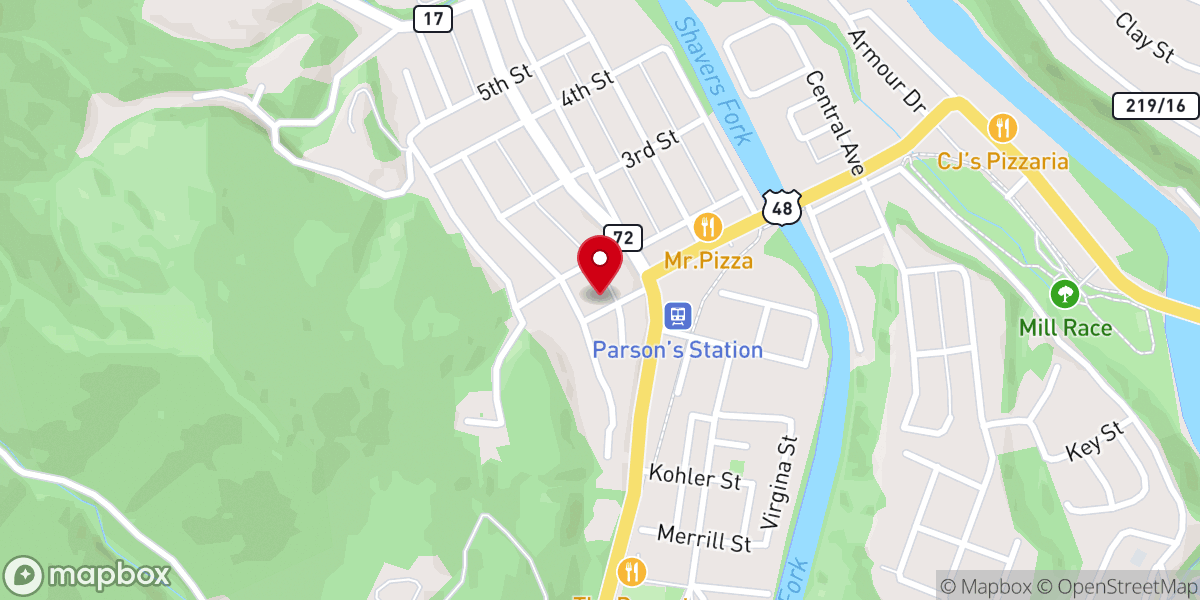 Map showing location of First United Methodist Church - Food Distribution Center