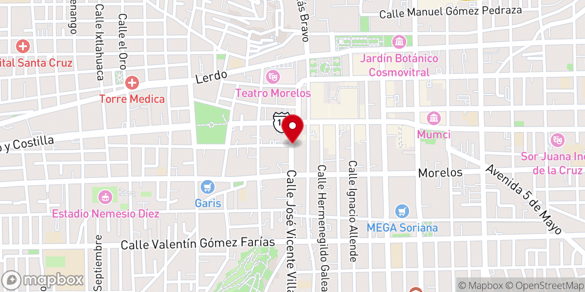 Map showing location of Iglesia Presbiteriana El Divino Redentor