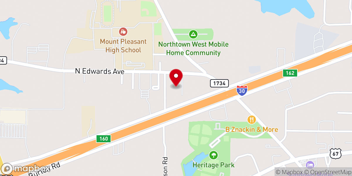 Map showing location of St Andrew United Methodist Church