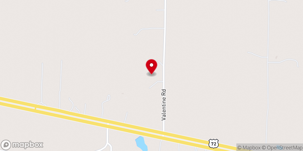 Map showing location of New Hope Baptist Church