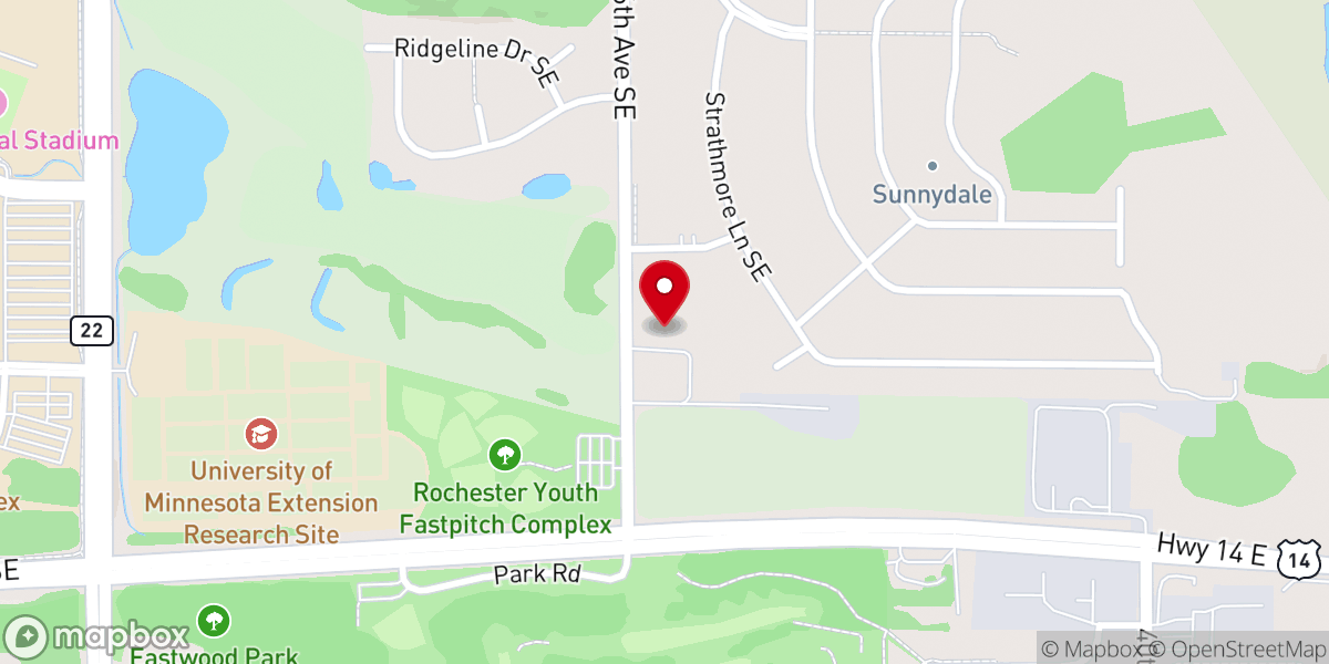 Map showing location of Victory Baptist Church