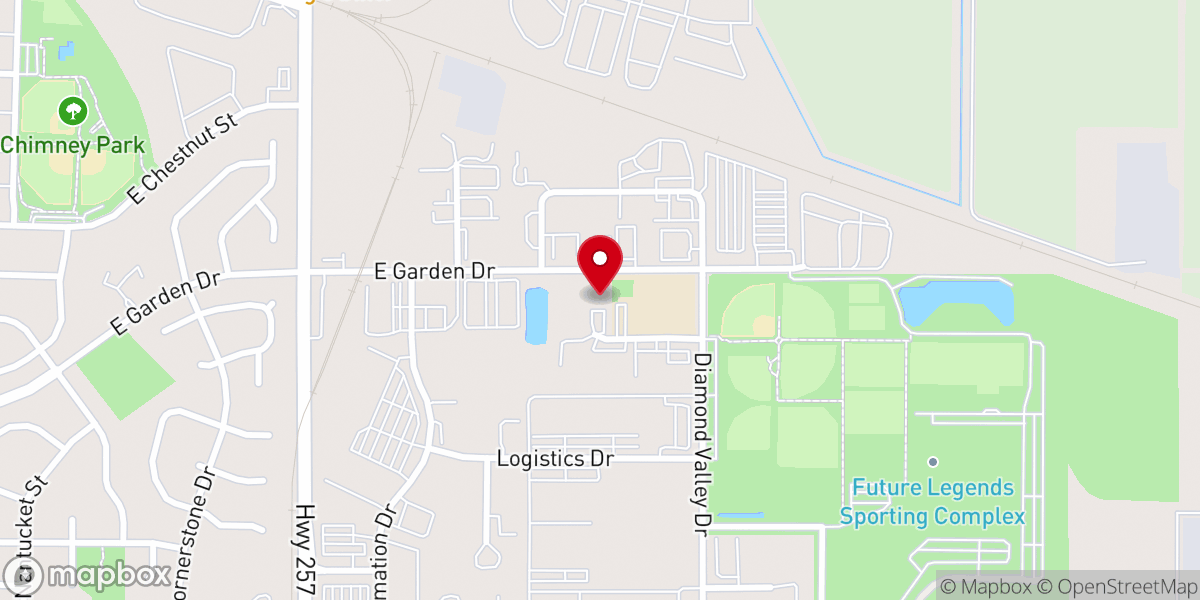 Map showing location of Windsor Baptist Church