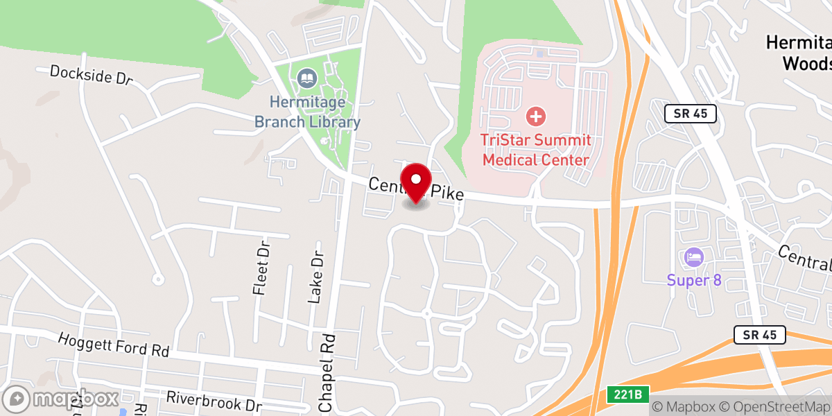 Map showing location of First Baptist Church