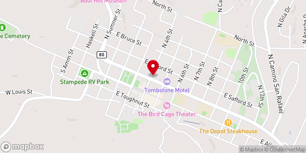Map showing location of King Solomon Territorial Lodge No.5,, F.&A.M