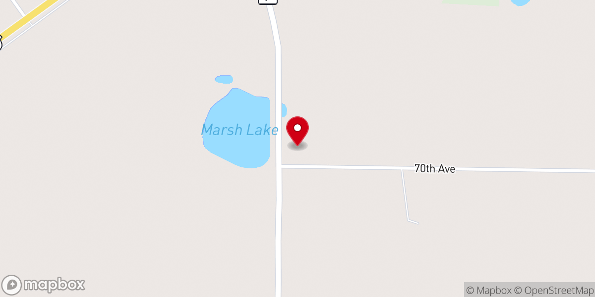 Map showing location of Bethany Church