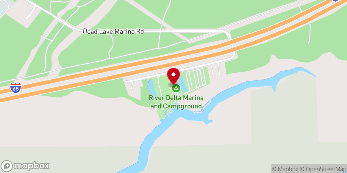 Map showing location of River Delta Marina & Campground - A Mobile County Park