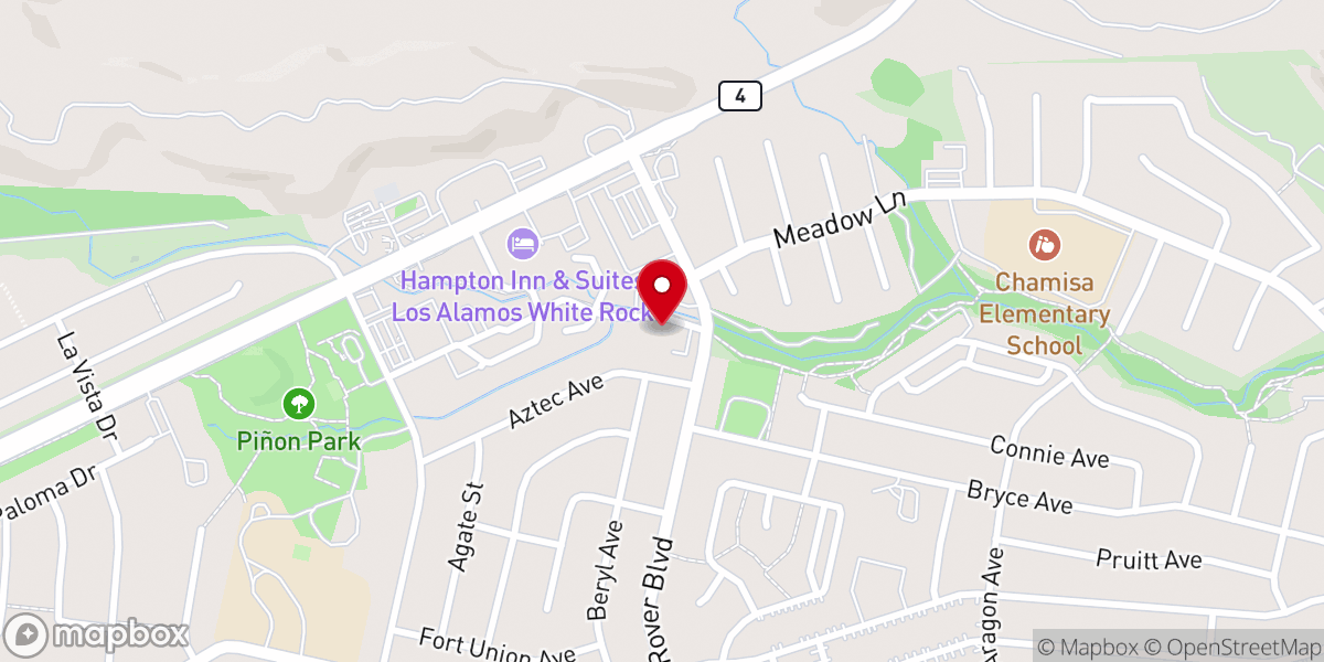 Map showing location of Pajarito Church of Christ
