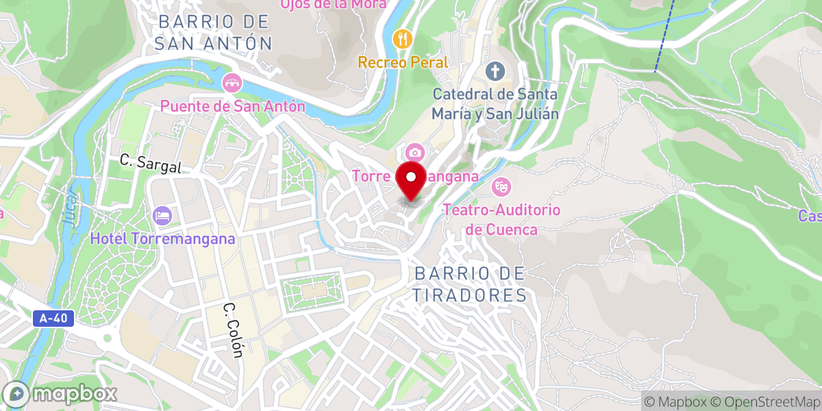 Map showing location of Ruinas de la antigua Iglesia de San Gil