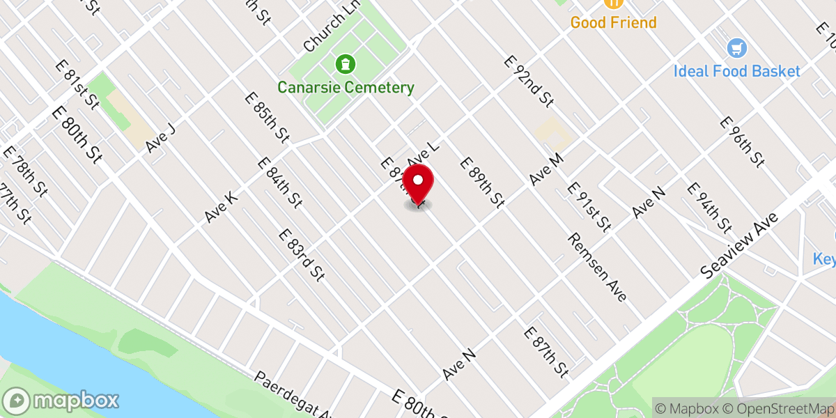 Map showing location of Brooklyn Mount Pisgah Seventh-day Adventist Church