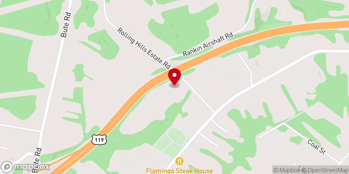 Map showing location of Calvary Apostolic Church