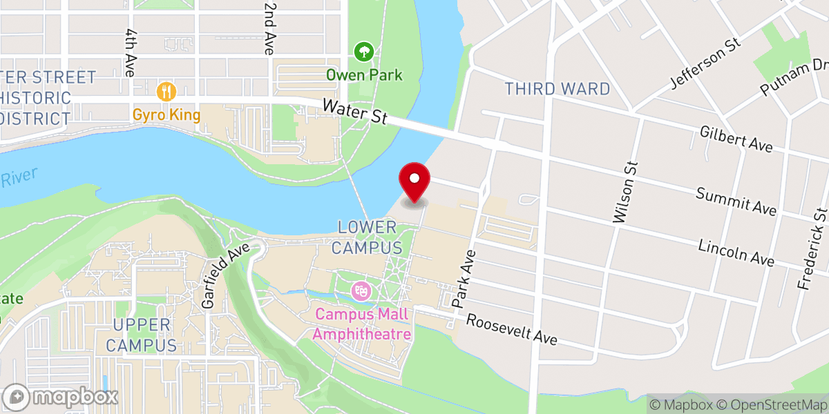 Map showing location of Ecumenical Religious Center