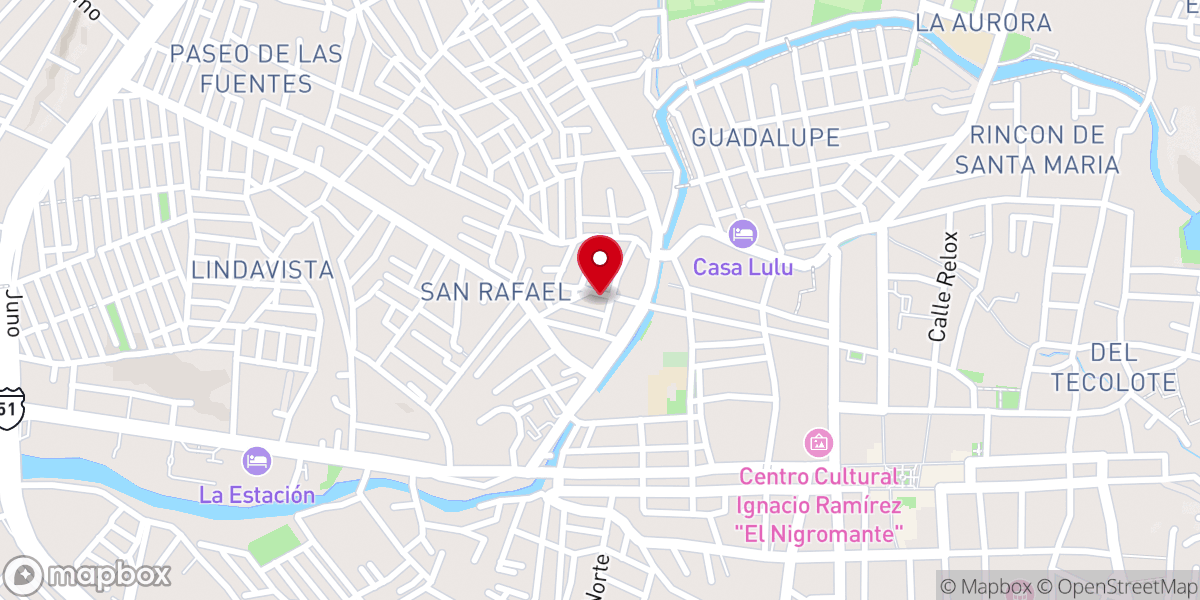 Map showing location of Hermanas Dominicas de María