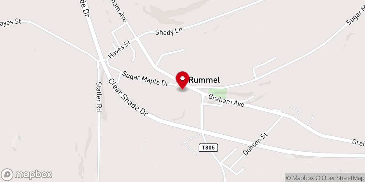 Map showing location of Rummel Church of the Brethren