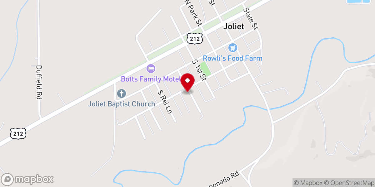 Map showing location of Joliet Wesleyan Church
