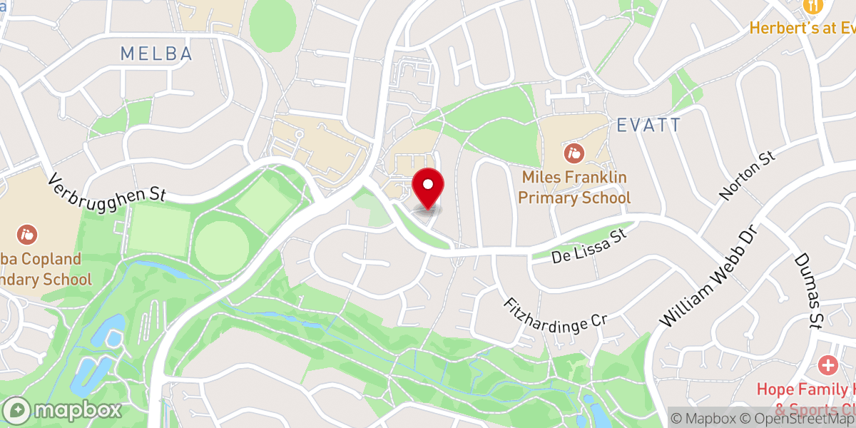 Map showing location of St Monica's Church