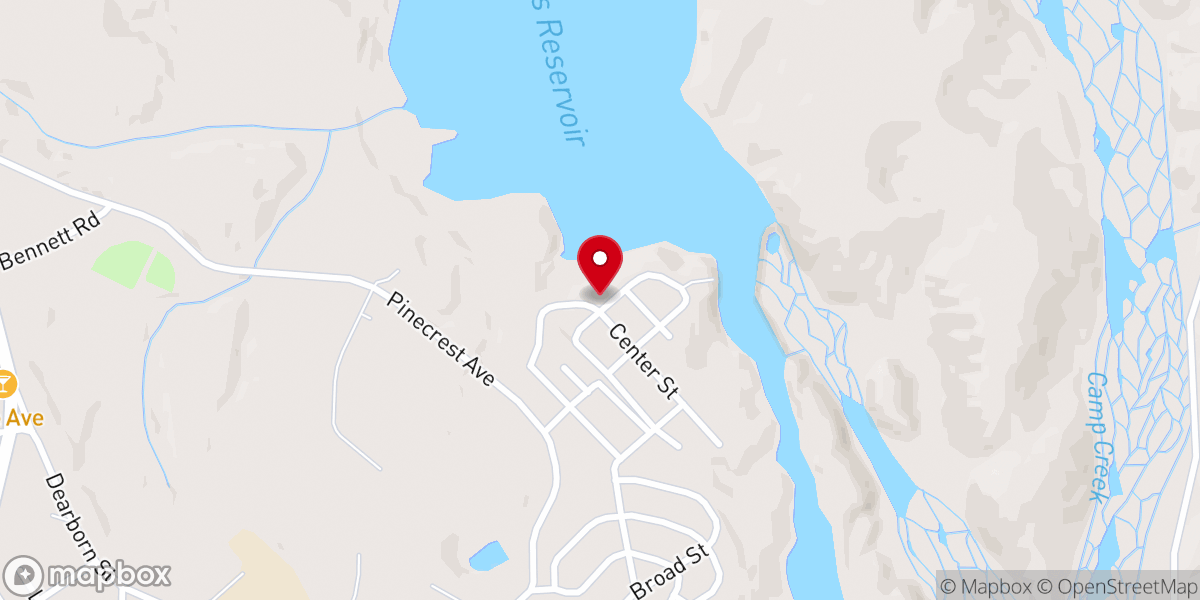 Map showing location of Second Baptist Church