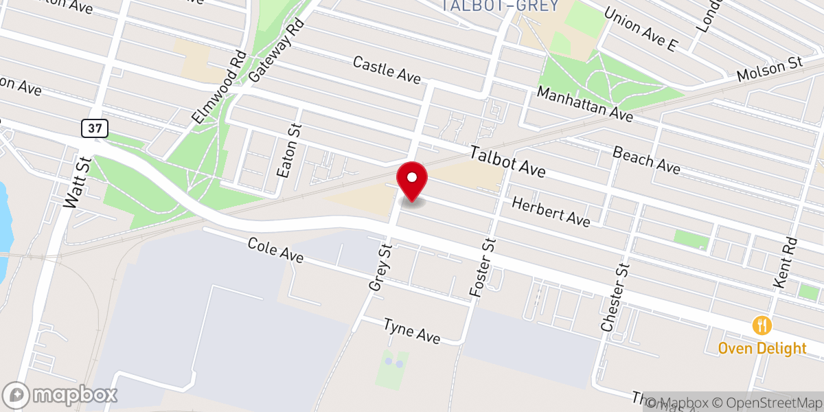 Map showing location of Holy Cross Lutheran Church