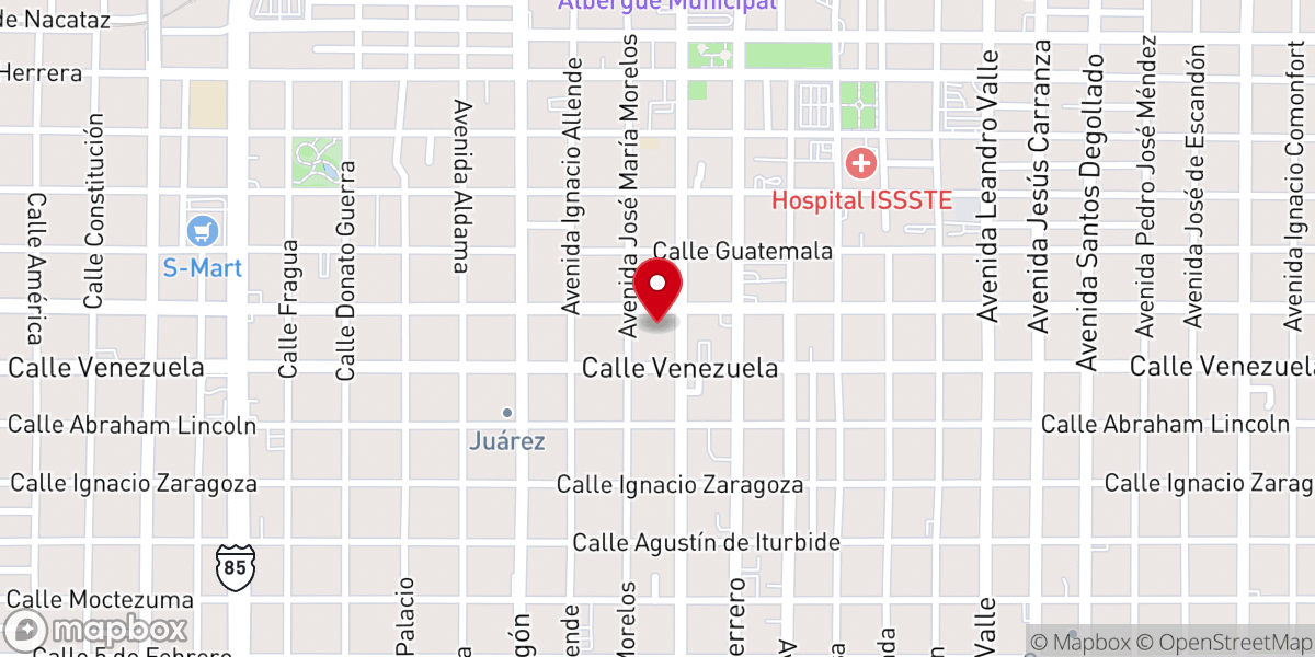 Map showing location of Iglesia Sagrados Corazones