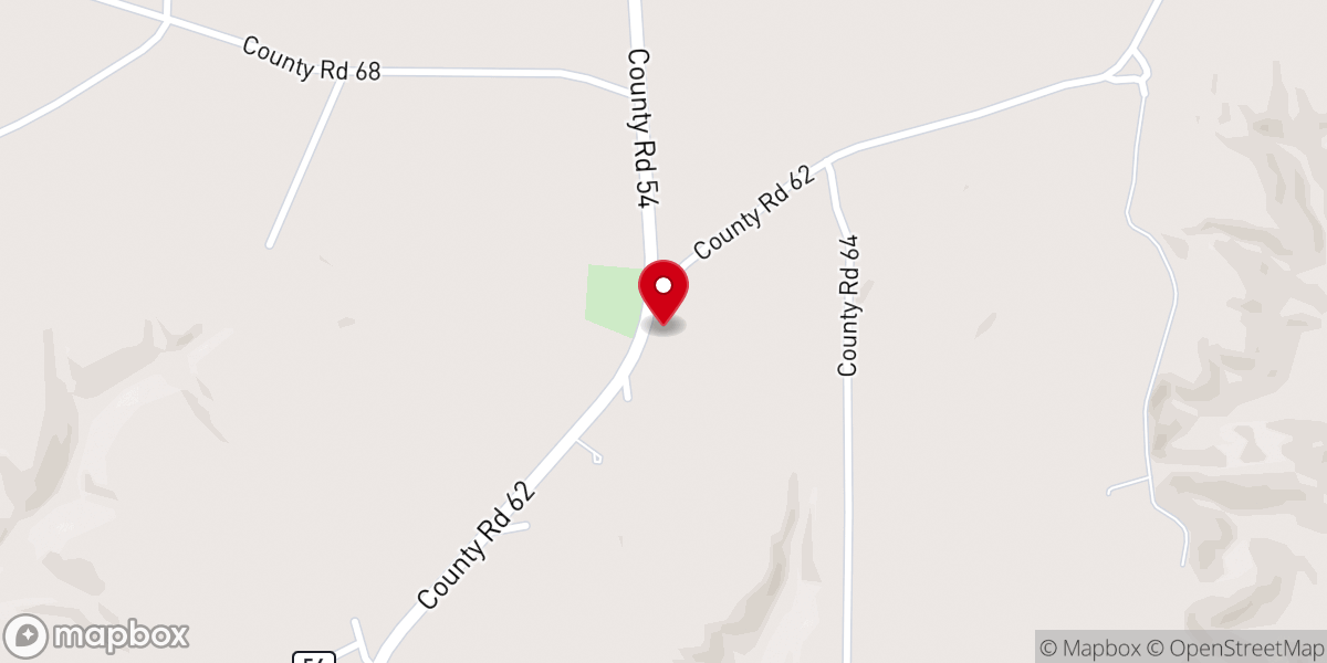 Map showing location of Cold Springs Missionary Baptist Church