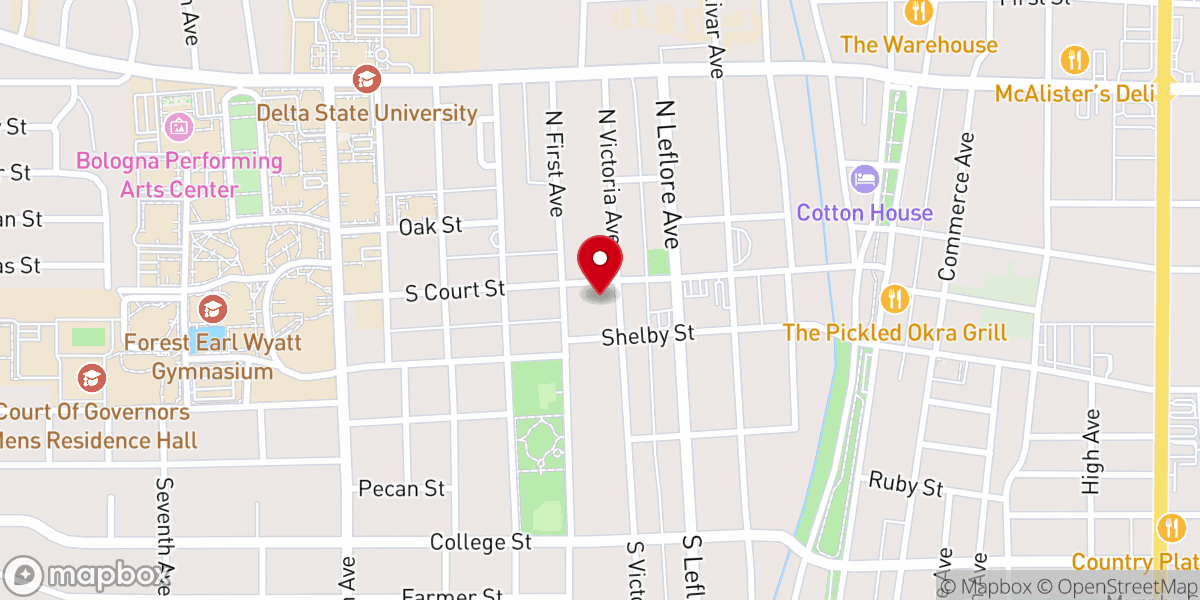 Map showing location of Bolivar Church of Christ