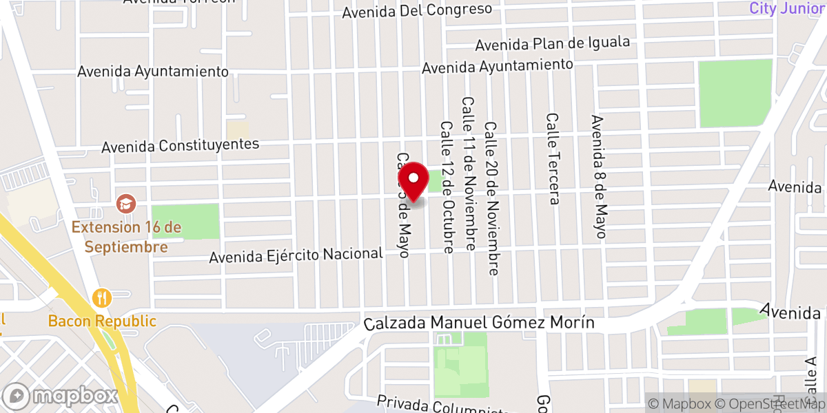 Map showing location of Parroquia Santa Teresita del Niño Jesús