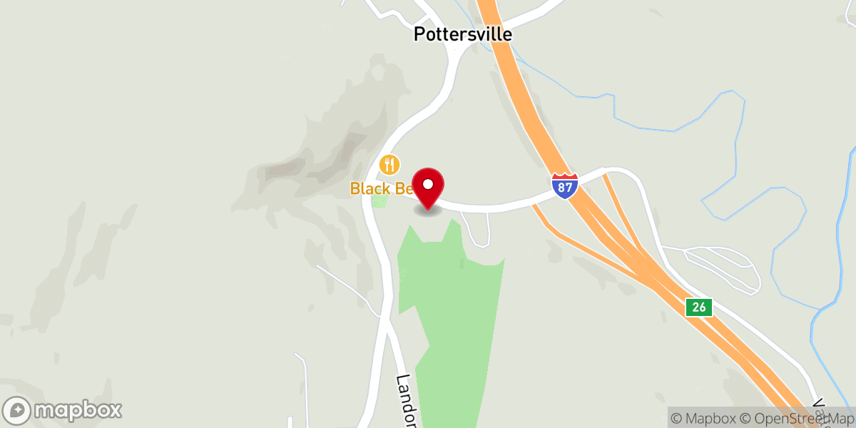 Map showing location of Pottersville Volunteer Fire Department