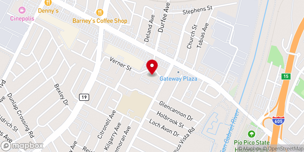 Map showing location of Hope Community Church