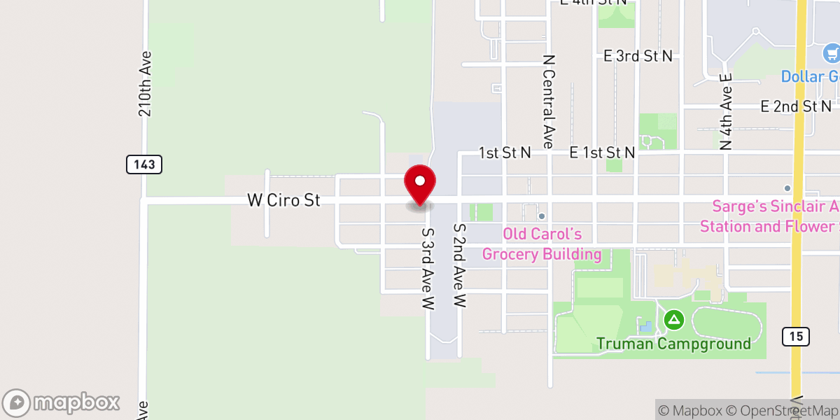 Map showing location of Church of Christ