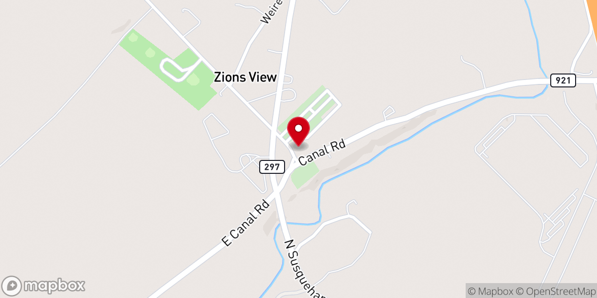 Map showing location of Quickel Lutheran Church