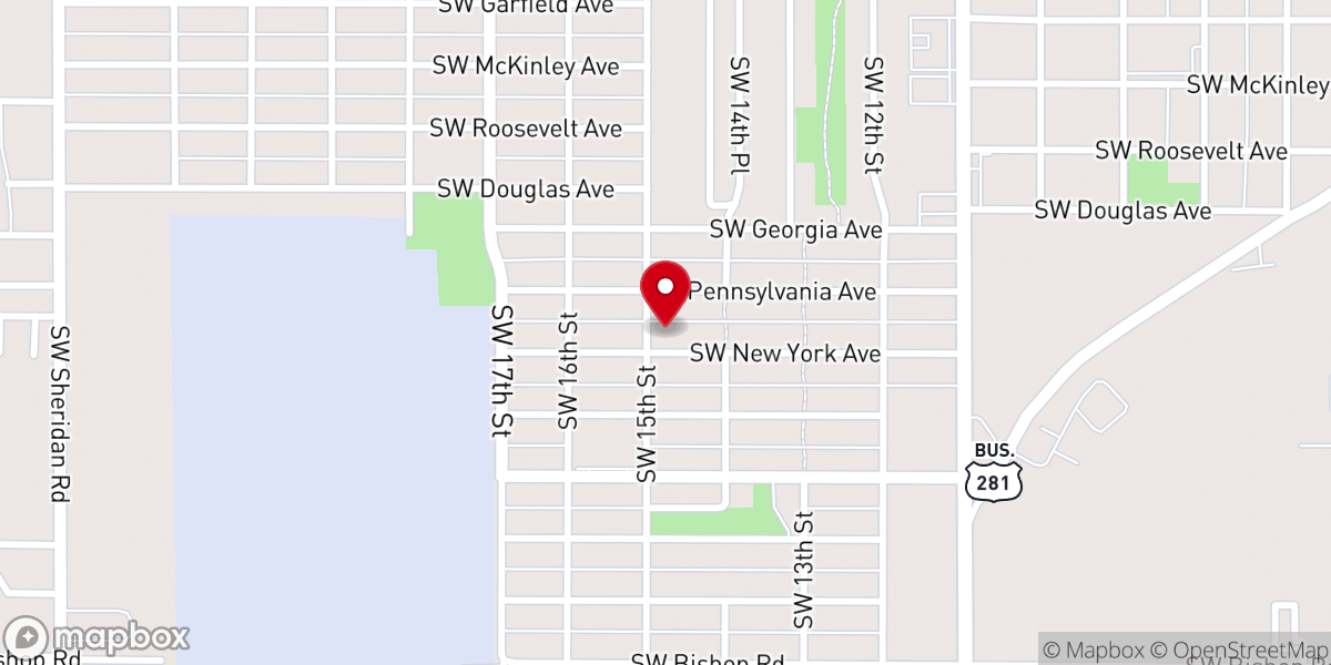Map showing location of Friendship Baptist Church