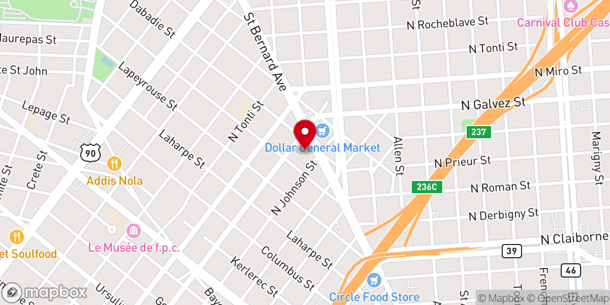 Map showing location of Corpus Christi-Epiphany Catholic Church