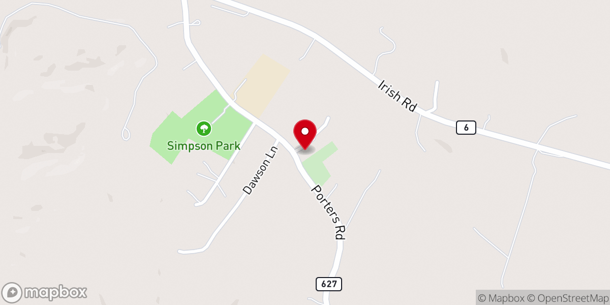 Map showing location of The New Hope Baptist Church
