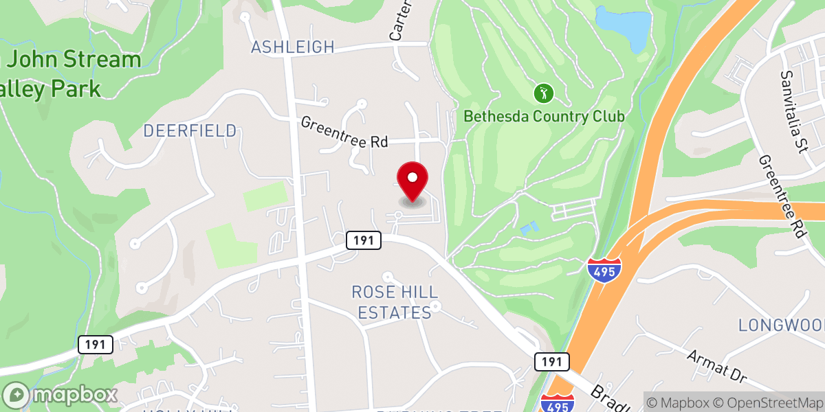 Map showing location of St. George Greek Orthodox Church