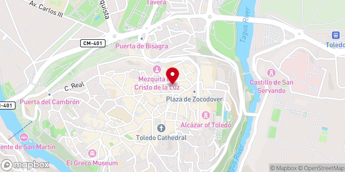 Map showing location of Iglesia de San Nicolás de Bari