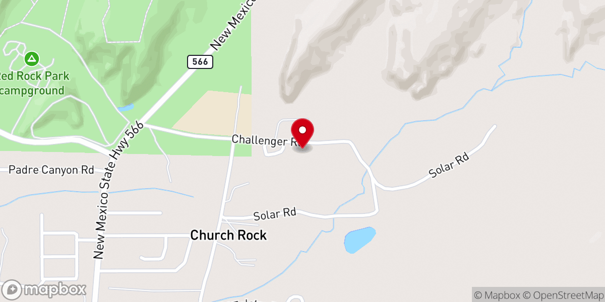 Map showing location of 42J Challenger Rd, Church Rock, NM 87311