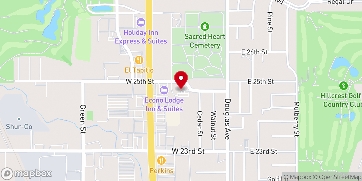 Map showing location of Christ the King Lutheran Church