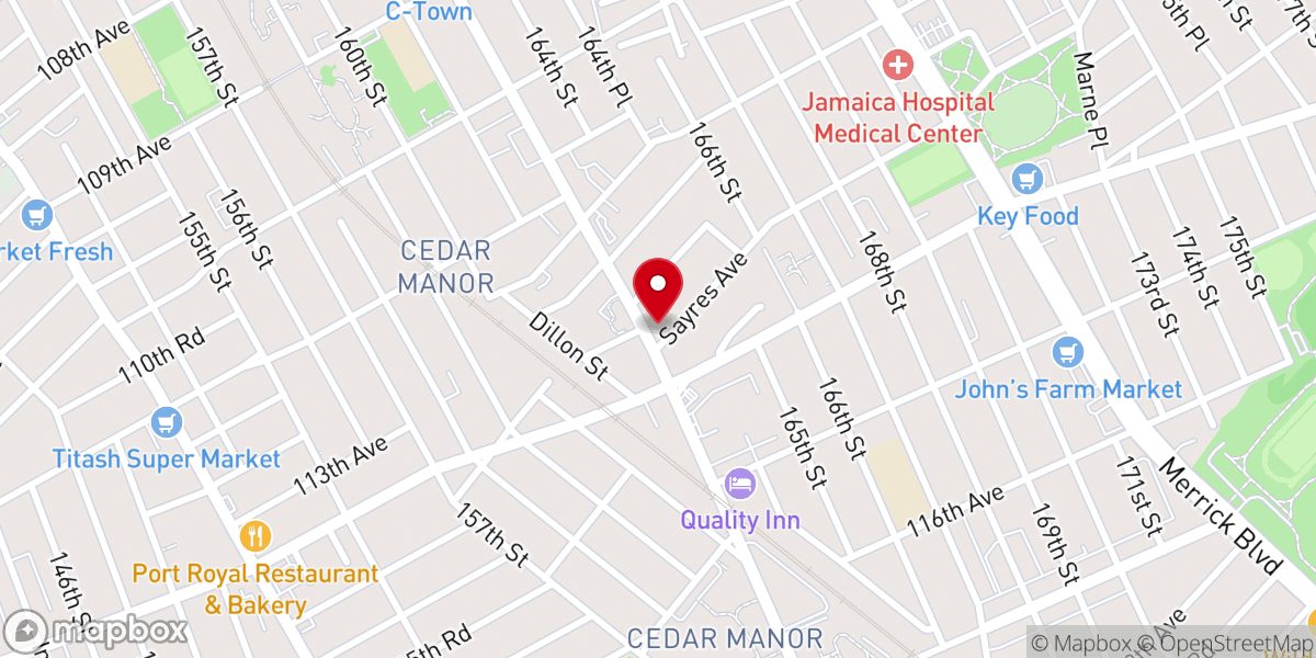 Map showing location of Temple of Blessings Church