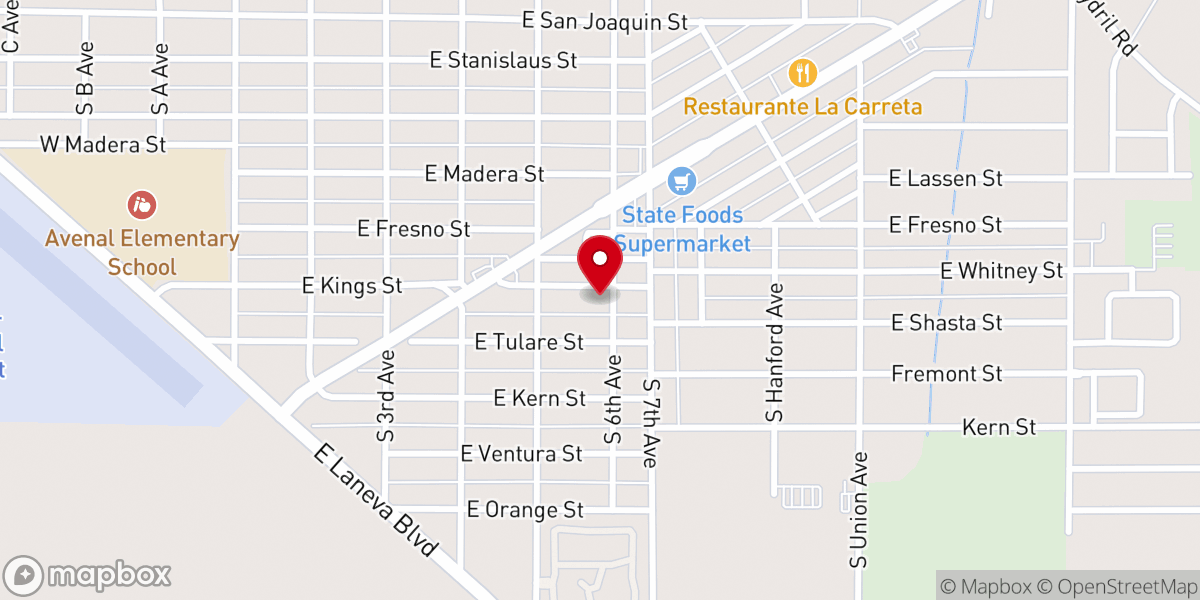 Map showing location of First Baptist Church
