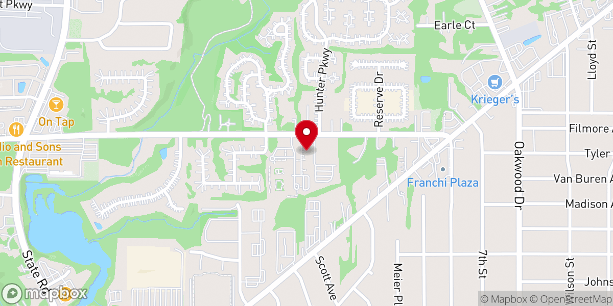Map showing location of Cuyahoga Falls Church of the Nazarene