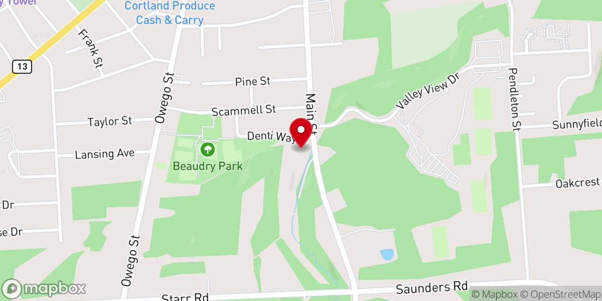 Map showing location of Cornerstone Church