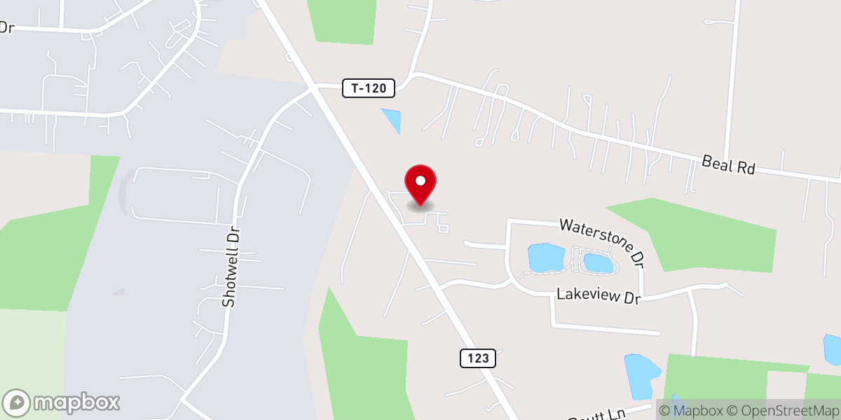 Map showing location of Franklin Freewill Baptist Church