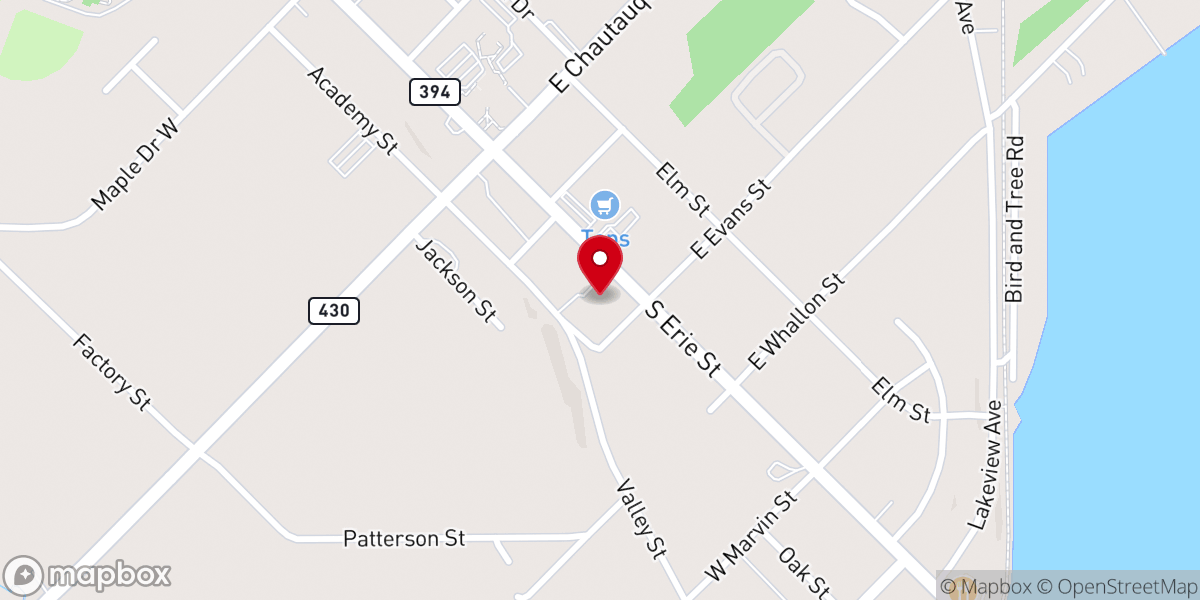 Map showing location of Mayville United Methodist