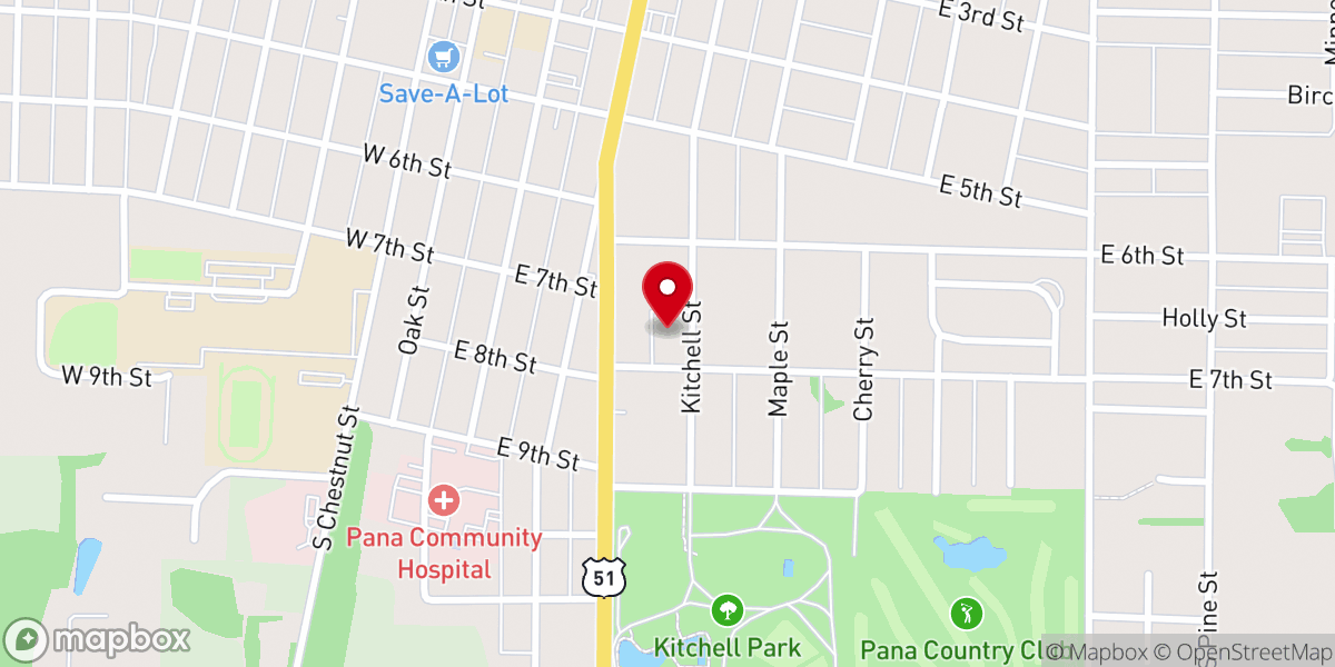 Map showing location of First United Methodist Church