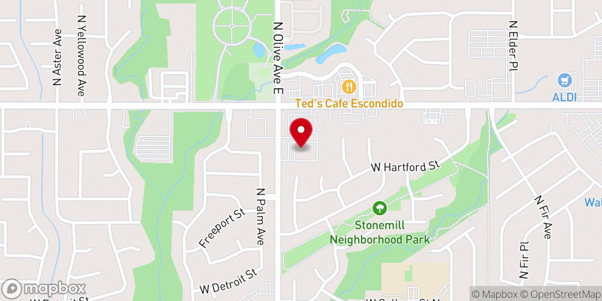 Map showing location of Foundations Church
