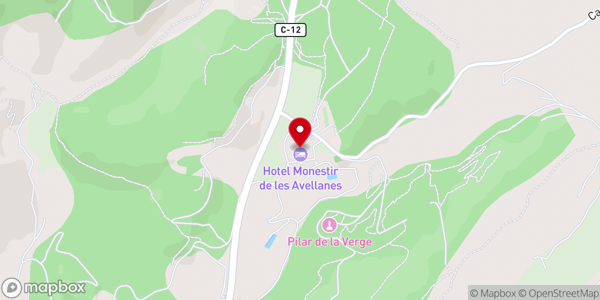 Map showing location of Monestir de les Avellanes