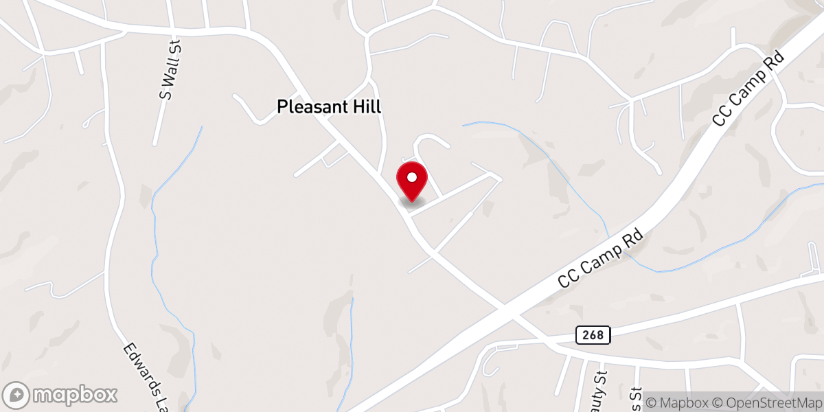 Map showing location of West Elkin Pent Holiness Church