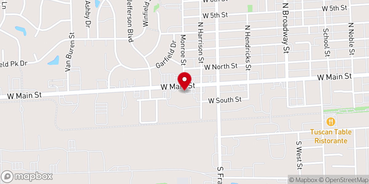 Map showing location of Liberty Missionary Baptist Church