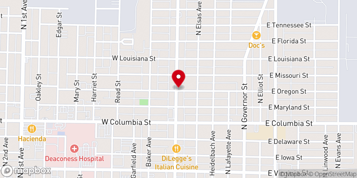 Map showing location of Hope City Church