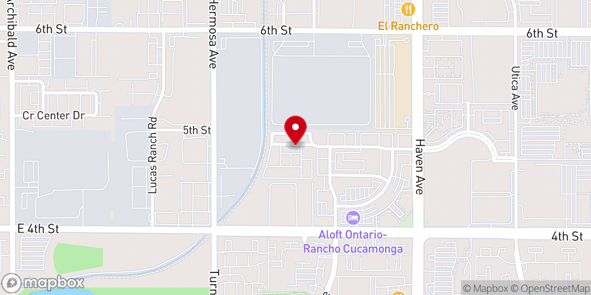 Map showing location of Church of Christ of Rancho